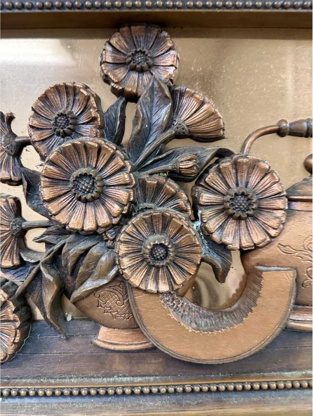 Vintage Coppercraft Guild 3D Copper Art Wall Hanging Still Life Kitchen Decor